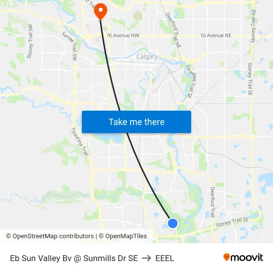 Eb Sun Valley Bv @ Sunmills Dr SE to EEEL map