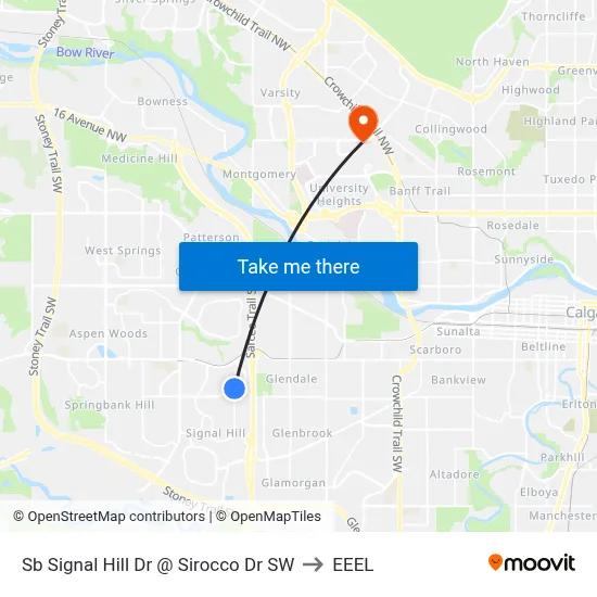 Sb Signal Hill Dr @ Sirocco Dr SW to EEEL map