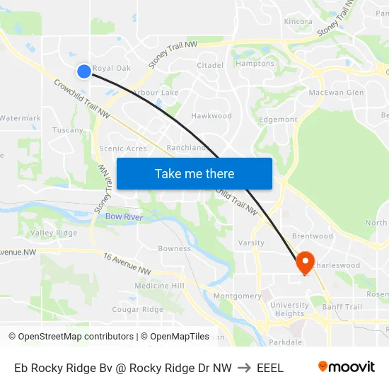 Eb Rocky Ridge Bv @ Rocky Ridge Dr NW to EEEL map