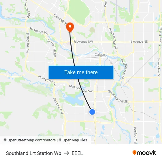 Southland Lrt Station Wb to EEEL map