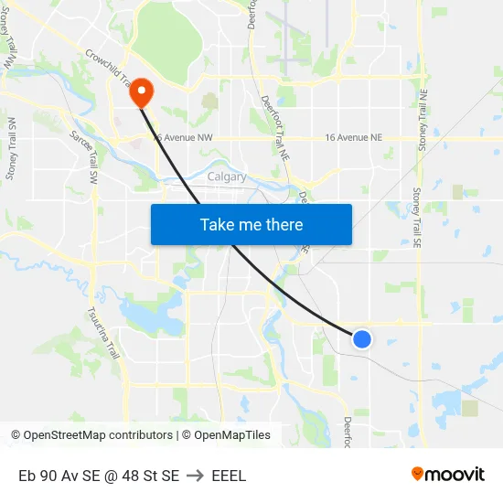 Eb 90 Av SE @ 48 St SE to EEEL map