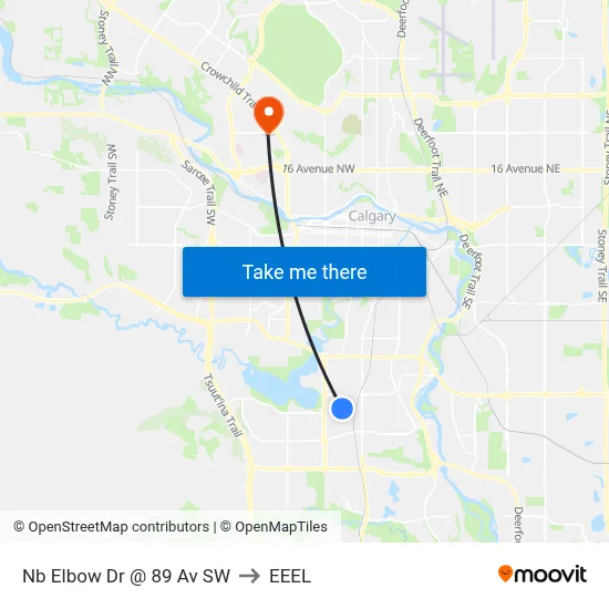 Nb Elbow Dr @ 89 Av SW to EEEL map
