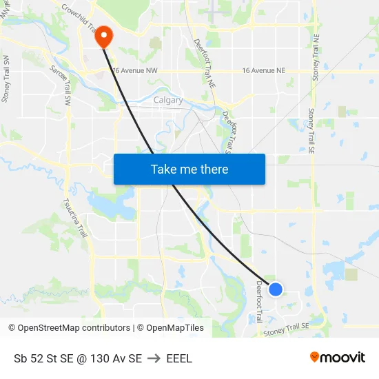 Sb 52 St SE @ 130 Av SE to EEEL map