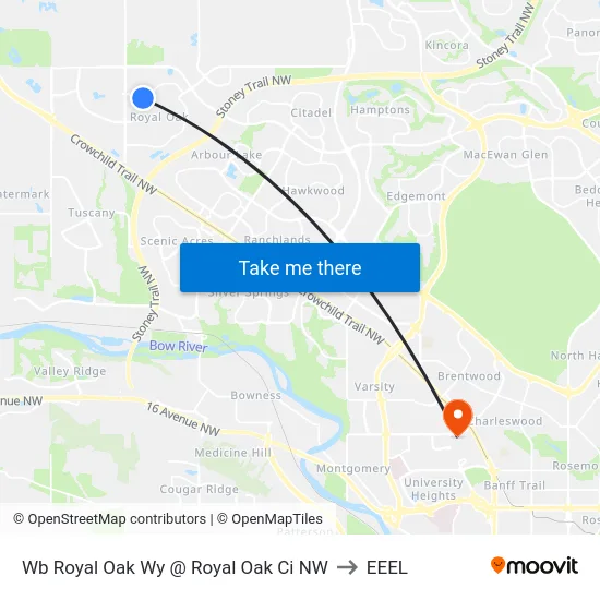Wb  Royal Oak Wy @  Royal Oak Ci NW to EEEL map