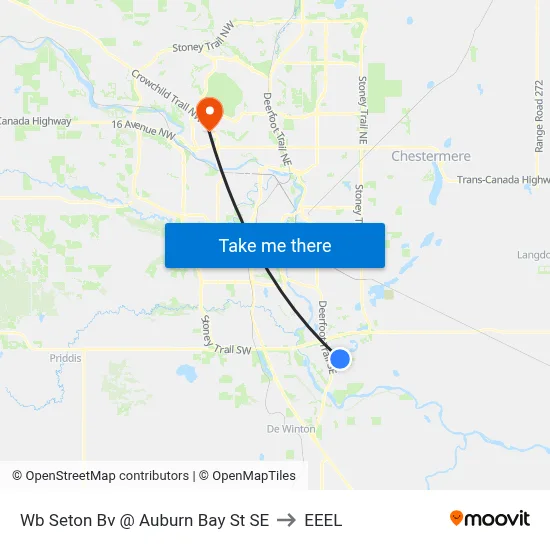 Wb Seton Bv @ Auburn Bay St SE to EEEL map