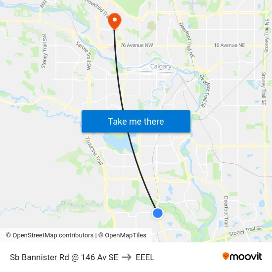 Sb Bannister Rd @ 146 Av SE to EEEL map