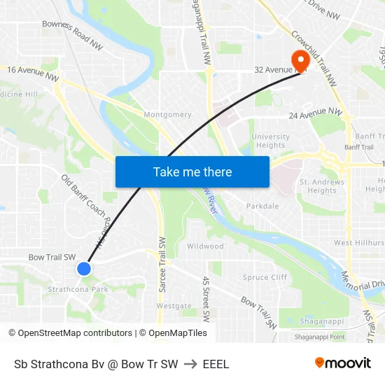 Sb Strathcona Bv @ Bow Tr SW to EEEL map