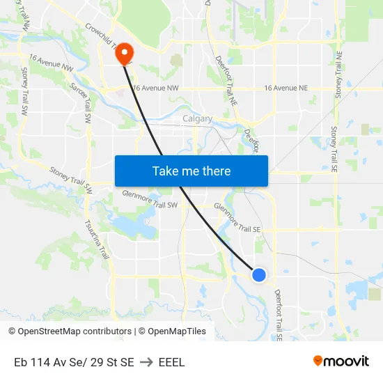 Eb 114 Av Se/ 29 St SE to EEEL map