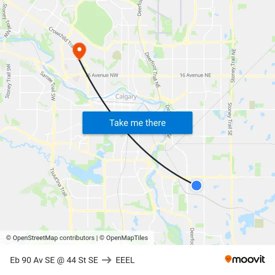 Eb 90 Av SE @ 44 St SE to EEEL map