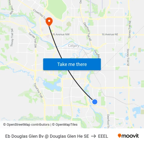 Eb Douglas Glen Bv @ Douglas Glen He SE to EEEL map