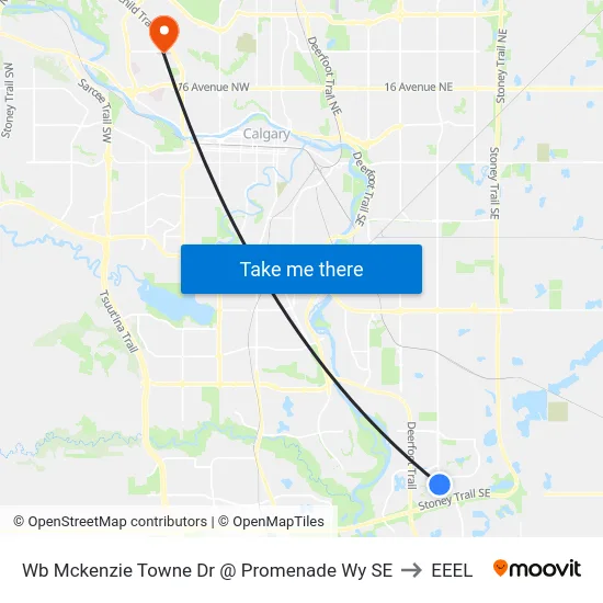 Wb Mckenzie Towne Dr @ Promenade Wy SE to EEEL map