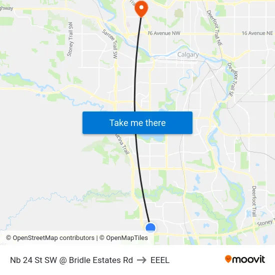 Nb 24 St SW @ Bridle Estates Rd to EEEL map