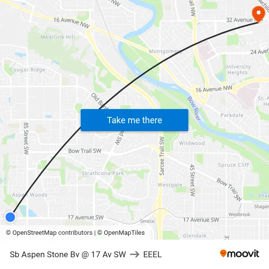 Sb Aspen Stone Bv @ 17 Av SW to EEEL map