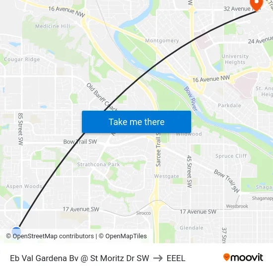 Eb Val Gardena Bv @ St Moritz Dr SW to EEEL map