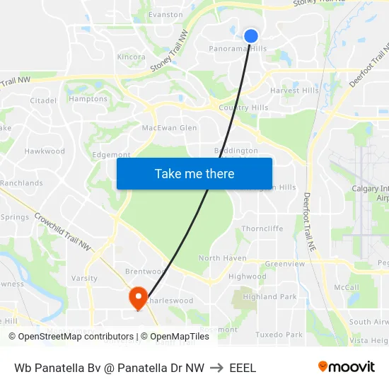 Wb Panatella Bv @ Panatella Dr NW to EEEL map