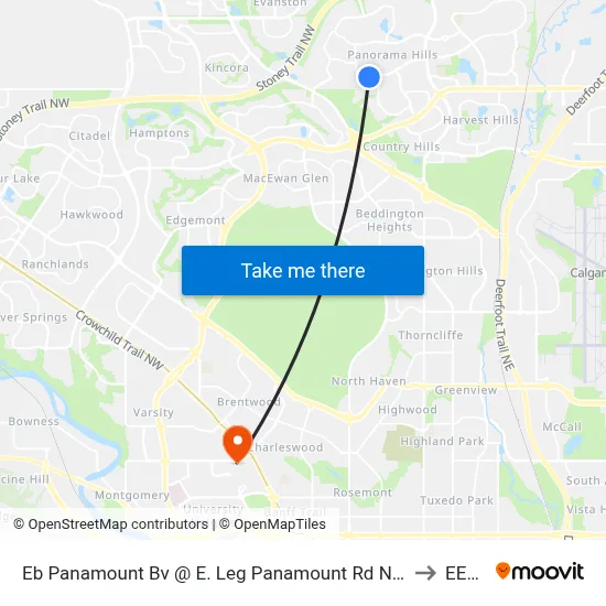 Eb Panamount Bv @ E. Leg Panamount Rd NW to EEEL map