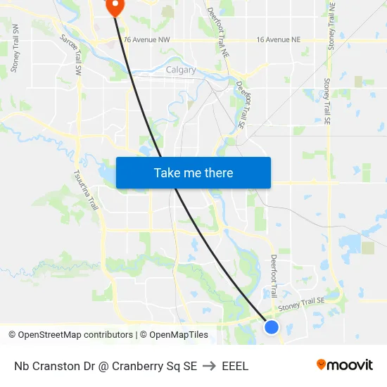 Nb Cranston Dr @ Cranberry Sq SE to EEEL map