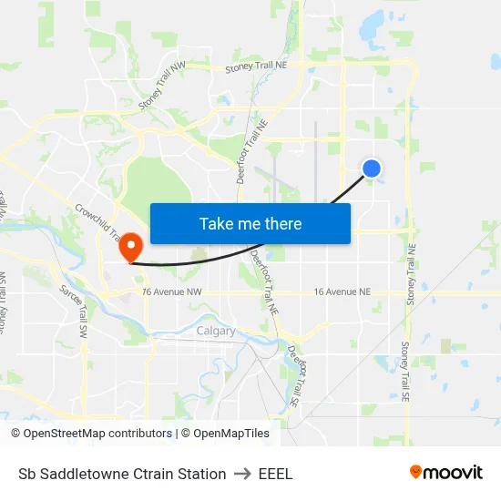 Sb Saddletowne Ctrain Station to EEEL map