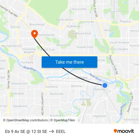 Eb 9 Av SE @ 12 St SE to EEEL map