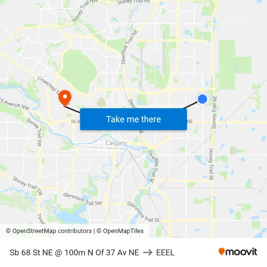 Sb 68 St NE @ 100m N Of 37 Av NE to EEEL map