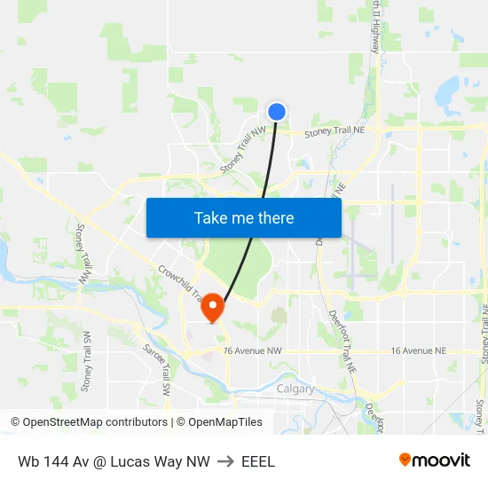 Wb 144 Av @ Lucas Way NW to EEEL map