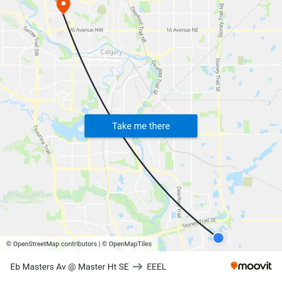 Eb Masters Av @ Master Ht SE to EEEL map
