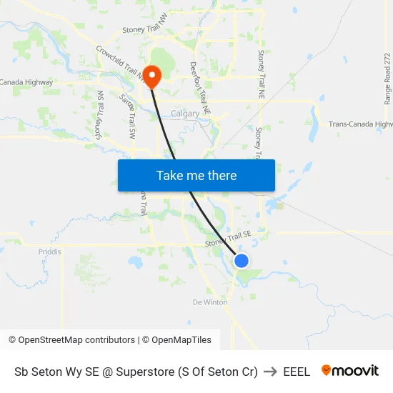 Sb Seton Wy SE @ Superstore (S Of Seton Cr) to EEEL map