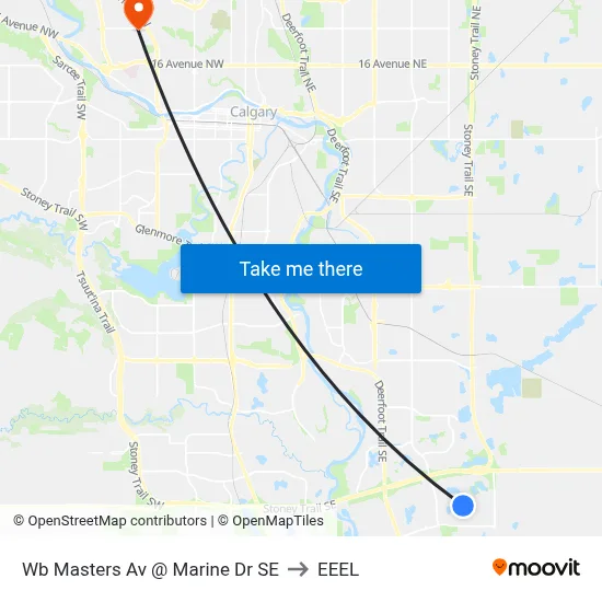 Wb Masters Av @ Marine Dr SE to EEEL map