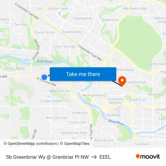 Sb Greenbriar Wy @ Grenbriar Pl NW to EEEL map