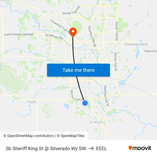 Sb Sheriff King St @ Silverado Wy SW to EEEL map