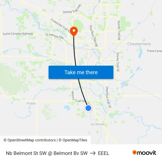 Nb Belmont St SW @ Belmont Bv SW to EEEL map