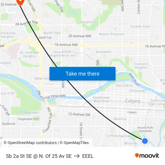 Sb 2a St SE @ N. Of 25 Av SE to EEEL map