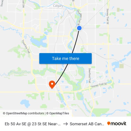 Eb 50 Av SE @ 23 St SE Near-Side to Somerset AB Canada map