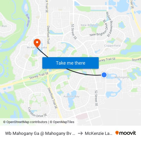 Wb Mahogany Ga @ Mahogany Bv SE to McKenzie Lake map