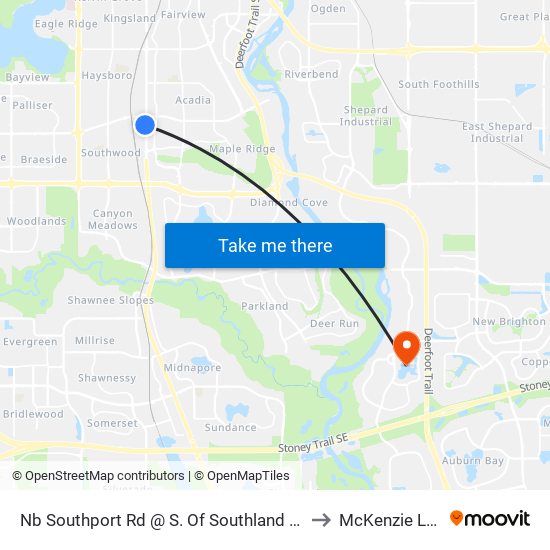 Nb Southport Rd @ S. Of Southland Dr SW to McKenzie Lake map