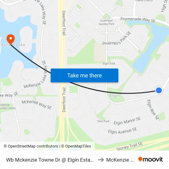 Wb Mckenzie Towne Dr @ Elgin Estates Pa SE to McKenzie Lake map
