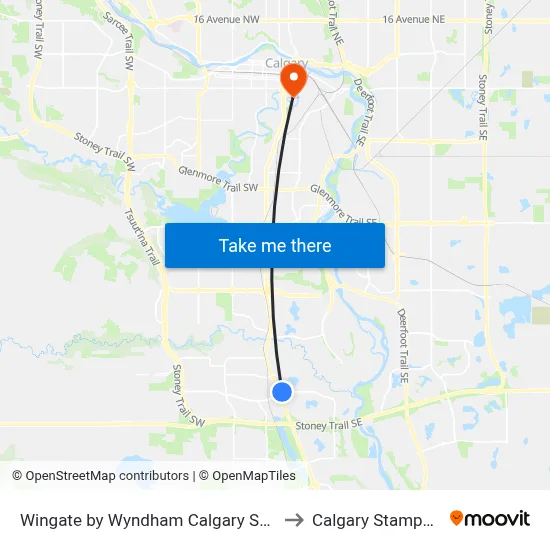 Wingate By Wyndham to Calgary Stampede map