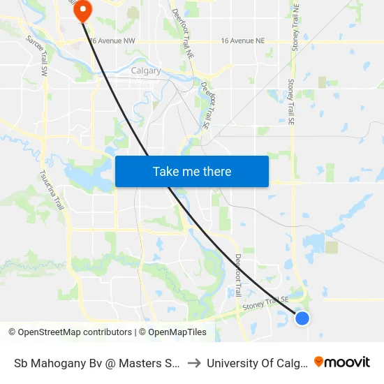Sb Mahogany Bv @ Masters Sq SE to University Of Calgary map