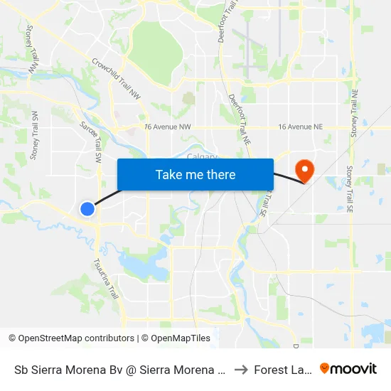 Sb Sierra Morena Bv @ Sierra Morena Ci SW to Forest Lawn map