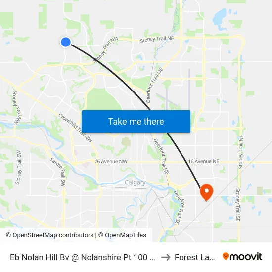 Eb Nolan Hill Bv @ Nolanshire Pt 100 NW to Forest Lawn map
