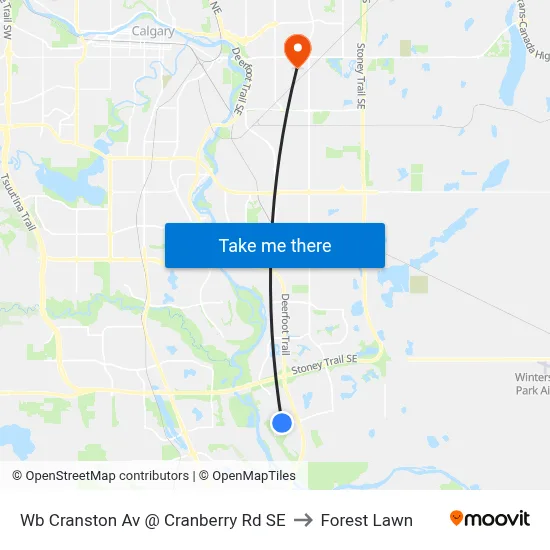 Wb Cranston Av @ Cranberry Rd SE to Forest Lawn map