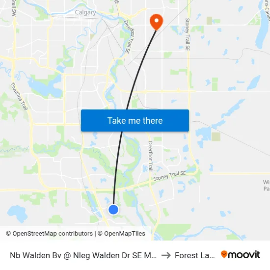 Nb Walden Bv @ Nleg Walden Dr SE Midblk to Forest Lawn map
