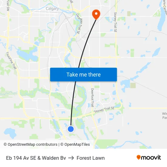 Eb 194 Av SE & Walden Bv to Forest Lawn map