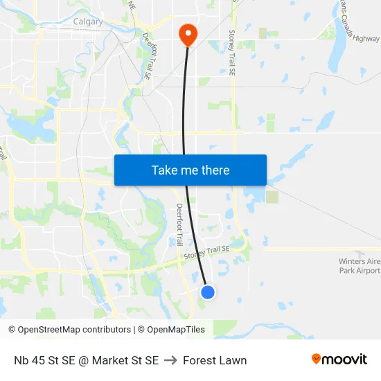 Nb 45 St SE @ Market St SE to Forest Lawn map