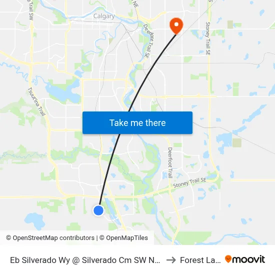 Eb Silverado Wy @ Silverado Cm SW Nearside to Forest Lawn map