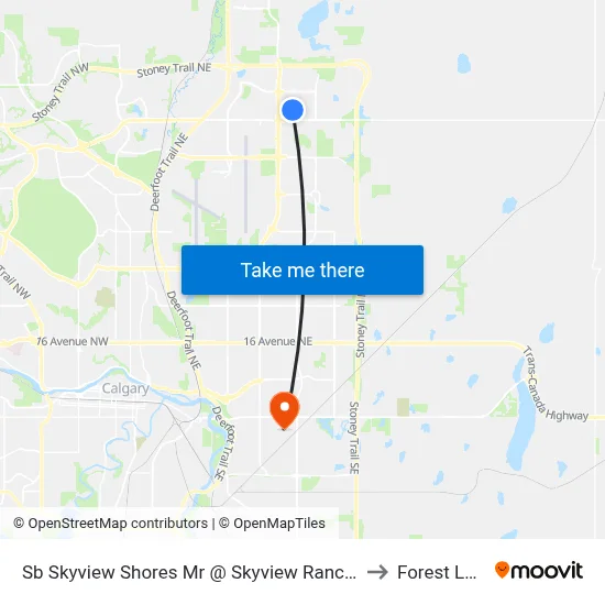 Sb Skyview Shores Mr @ Skyview Ranch Dr NE to Forest Lawn map