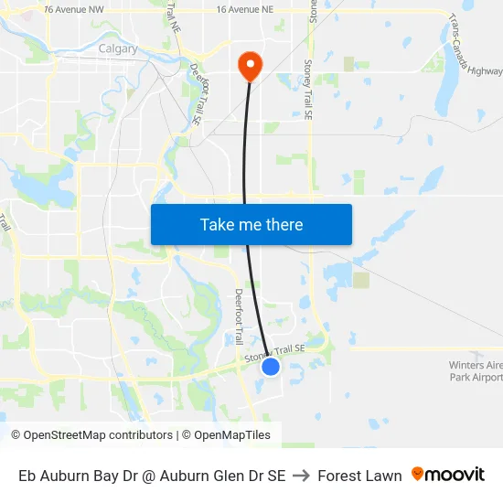 Eb Auburn Bay Dr @ Auburn Glen Dr SE to Forest Lawn map