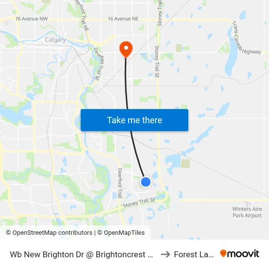 Wb New Brighton Dr @ Brightoncrest Pt SE to Forest Lawn map
