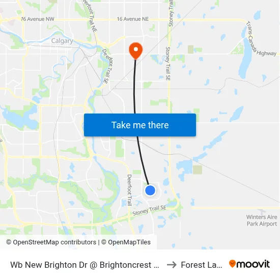 Wb New Brighton Dr @ Brightoncrest Ri SE to Forest Lawn map