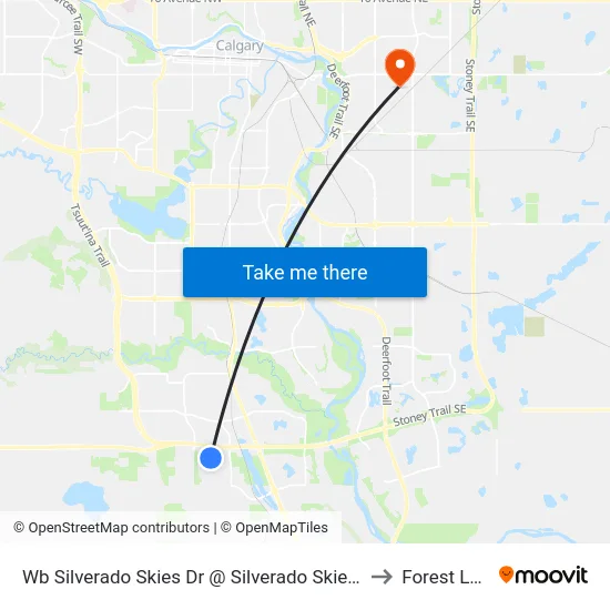 Wb Silverado Skies Dr @ Silverado Skies Mr SW to Forest Lawn map